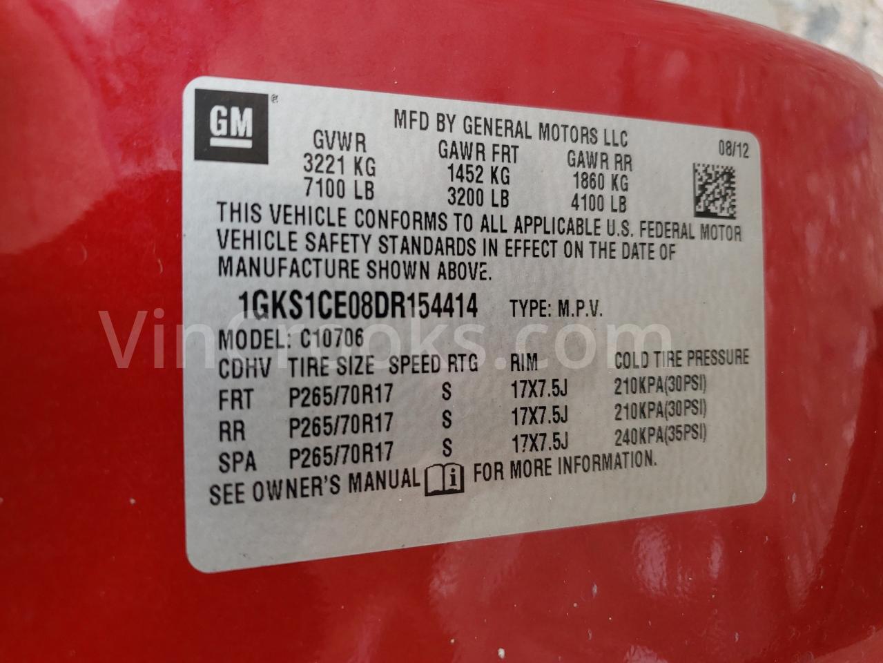 1GKS1CE08DR154414