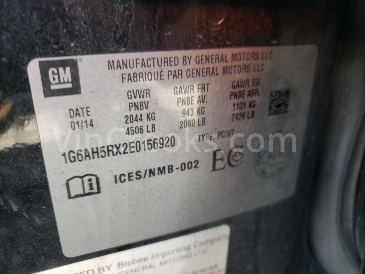 1G6AH5RX2E0156920