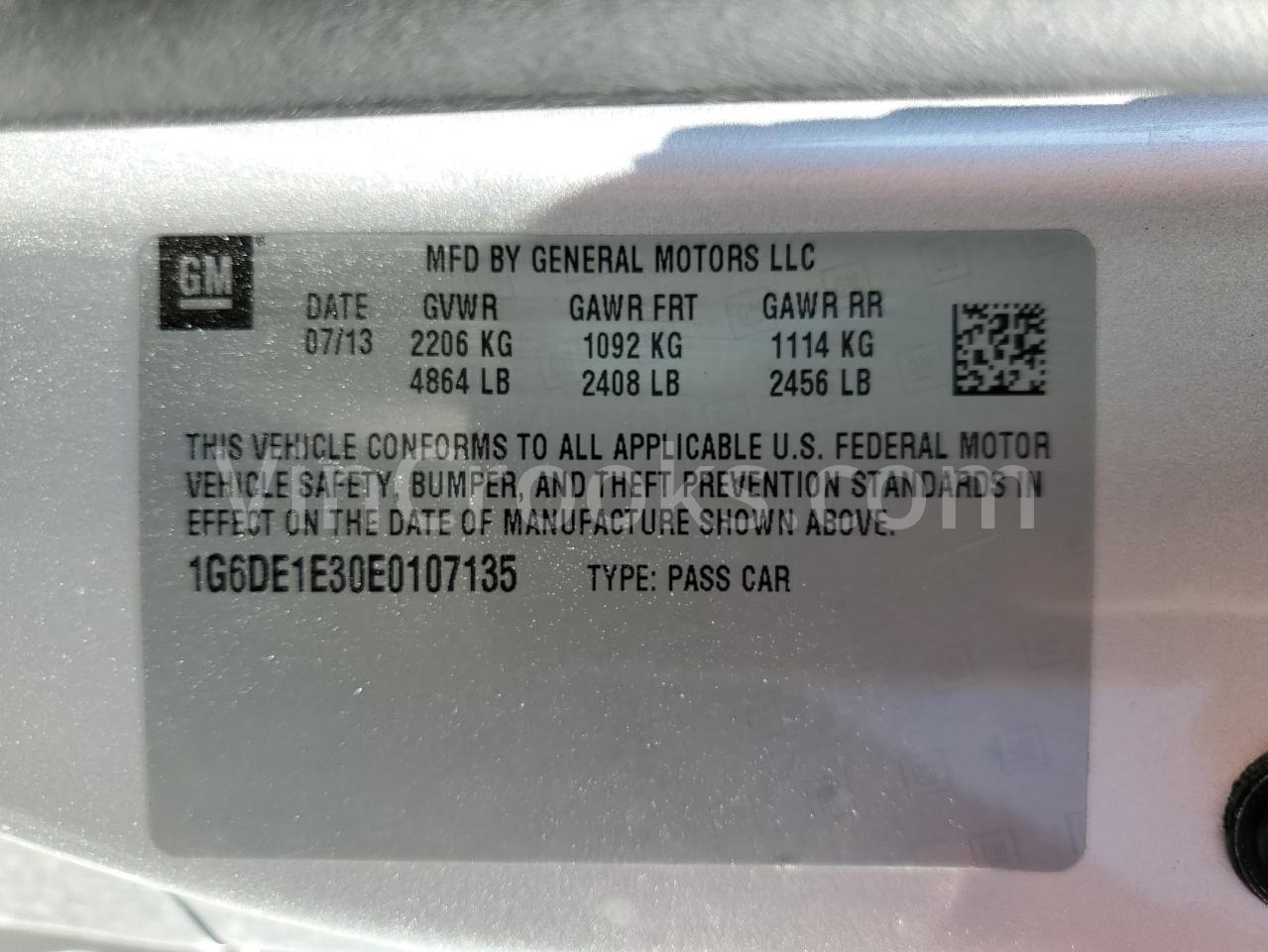 1G6DE1E30E0107135
