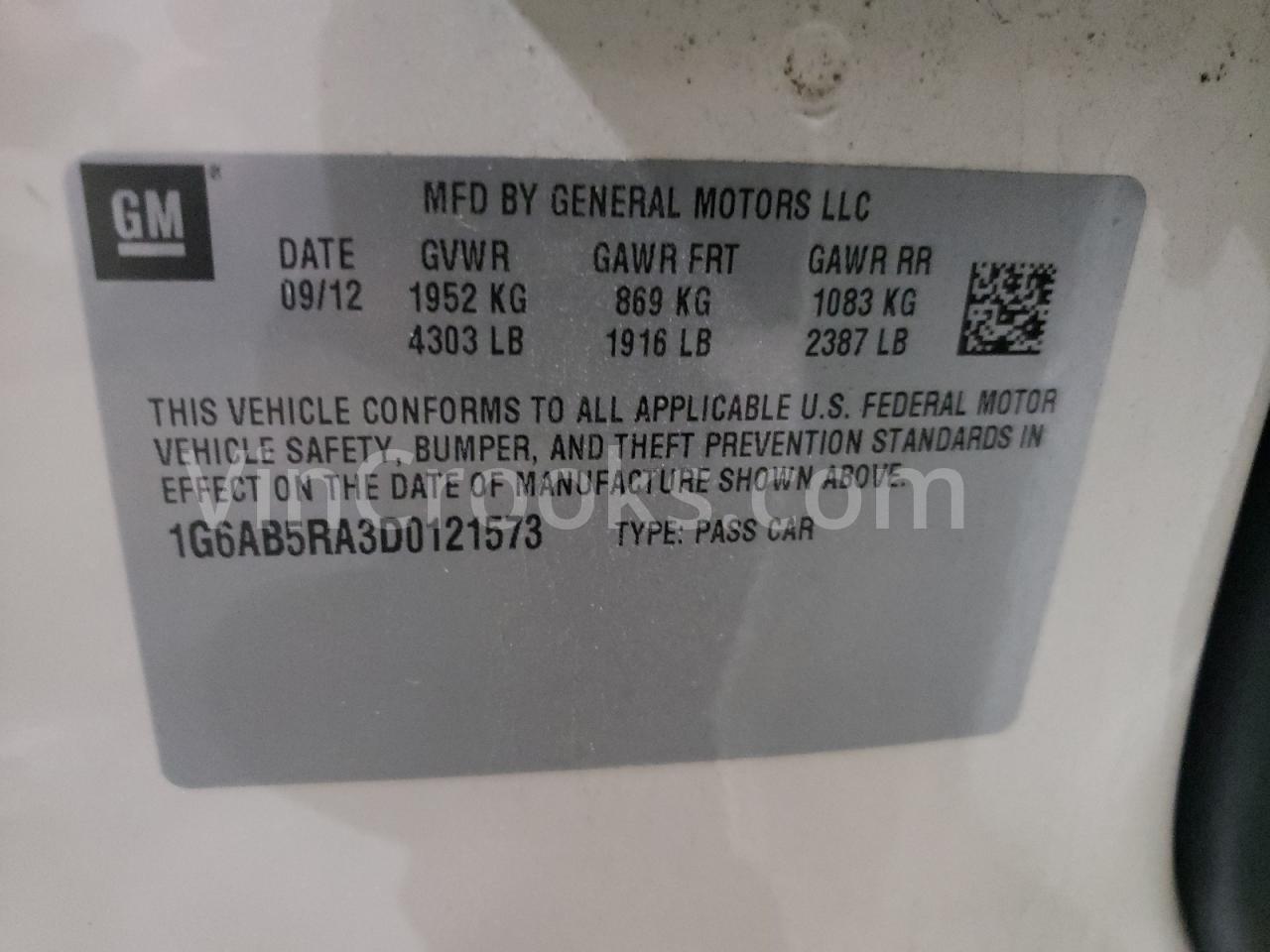 1G6AB5RA3D0121573