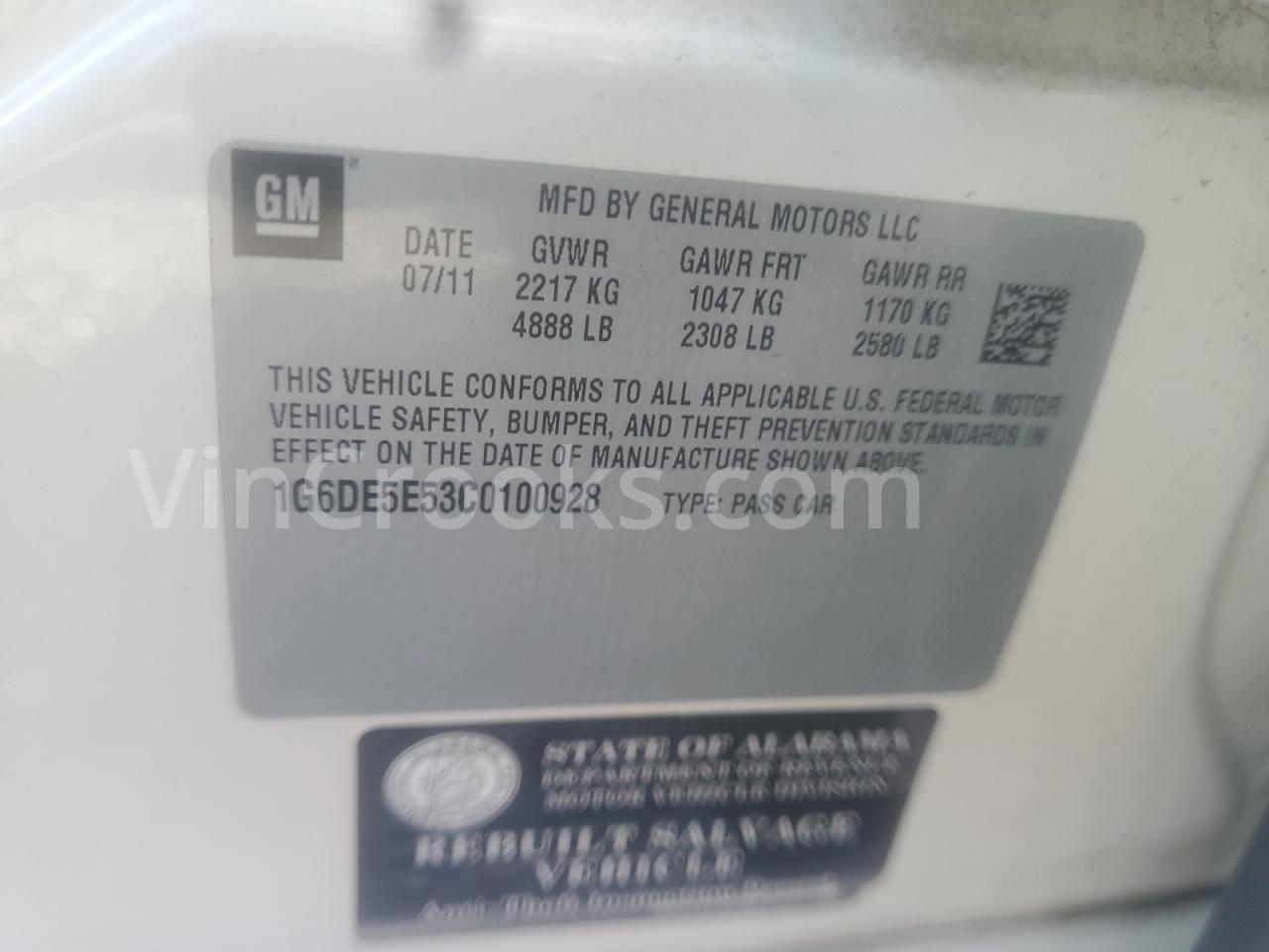 1G6DE5E53C0100928