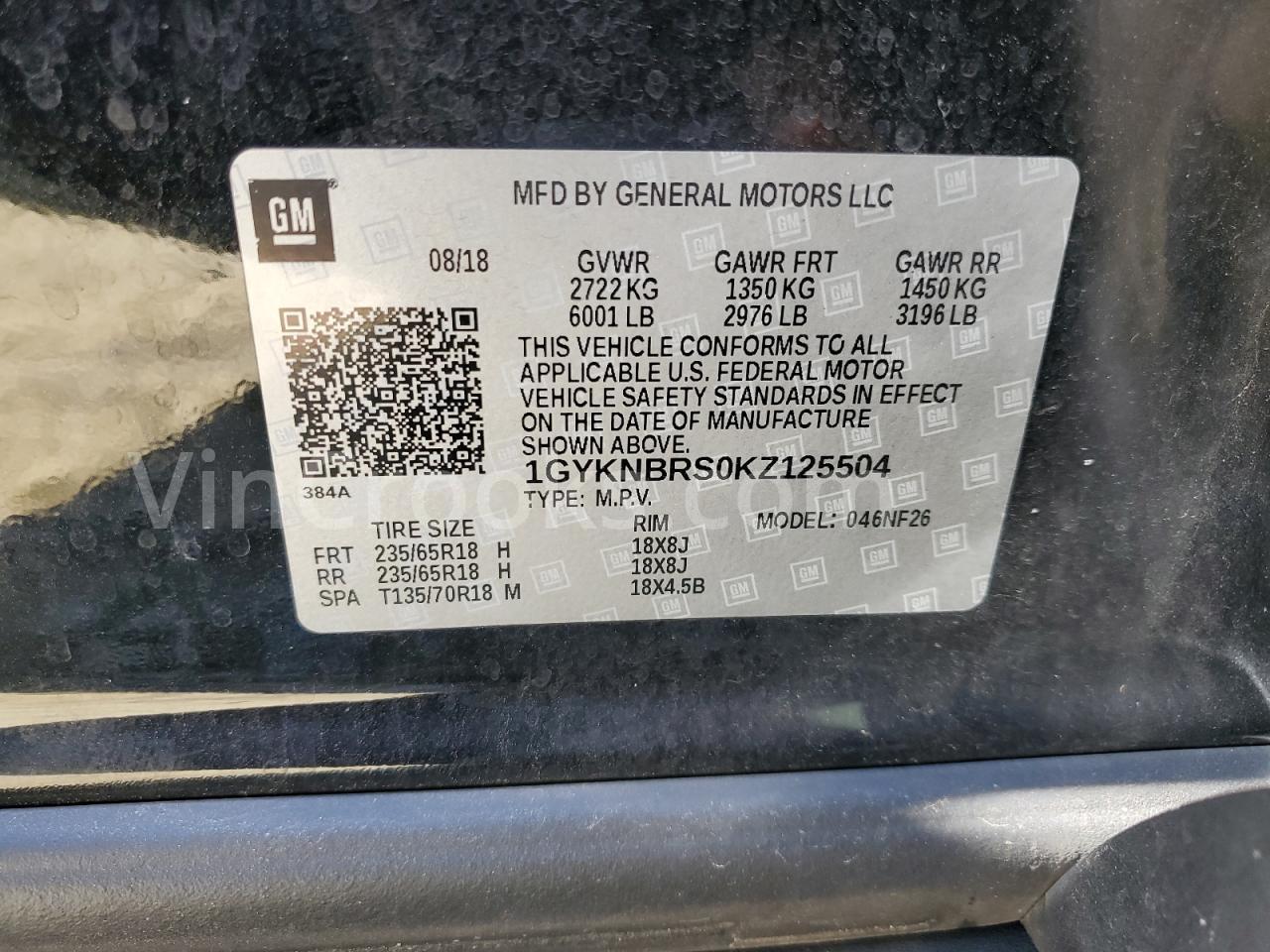 1GYKNBRS0KZ125504