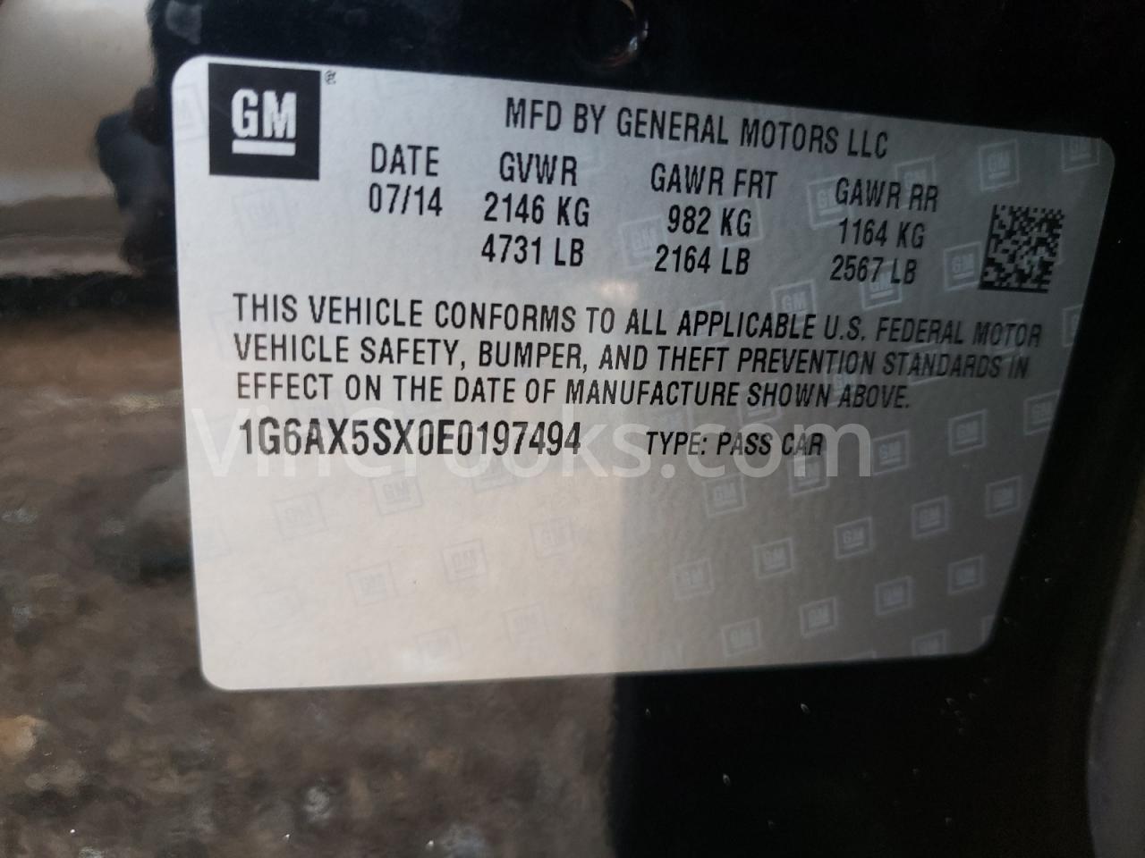 1G6AX5SX0E0197494