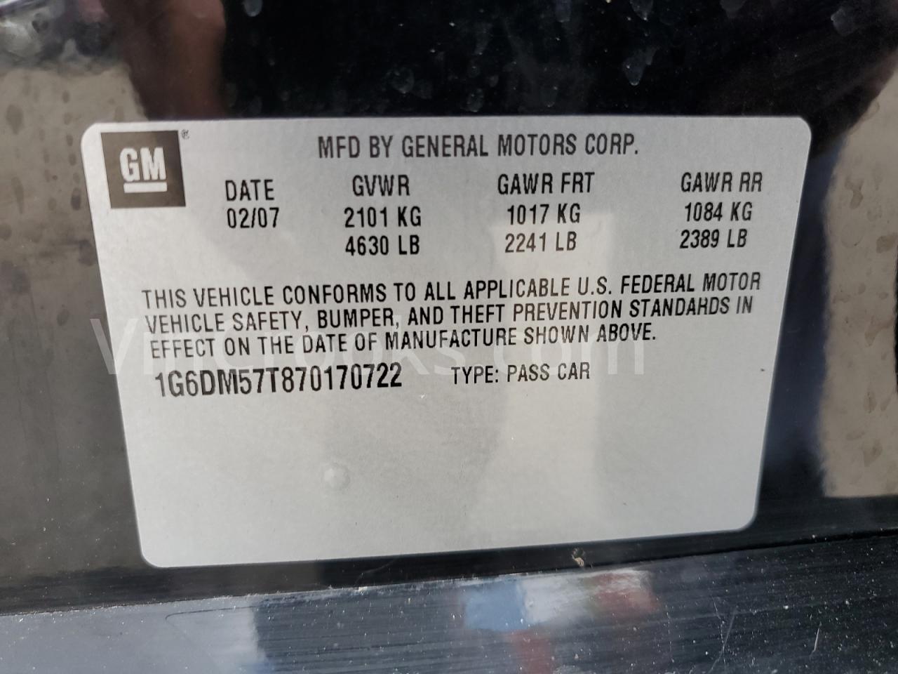 1G6DM57T870170722