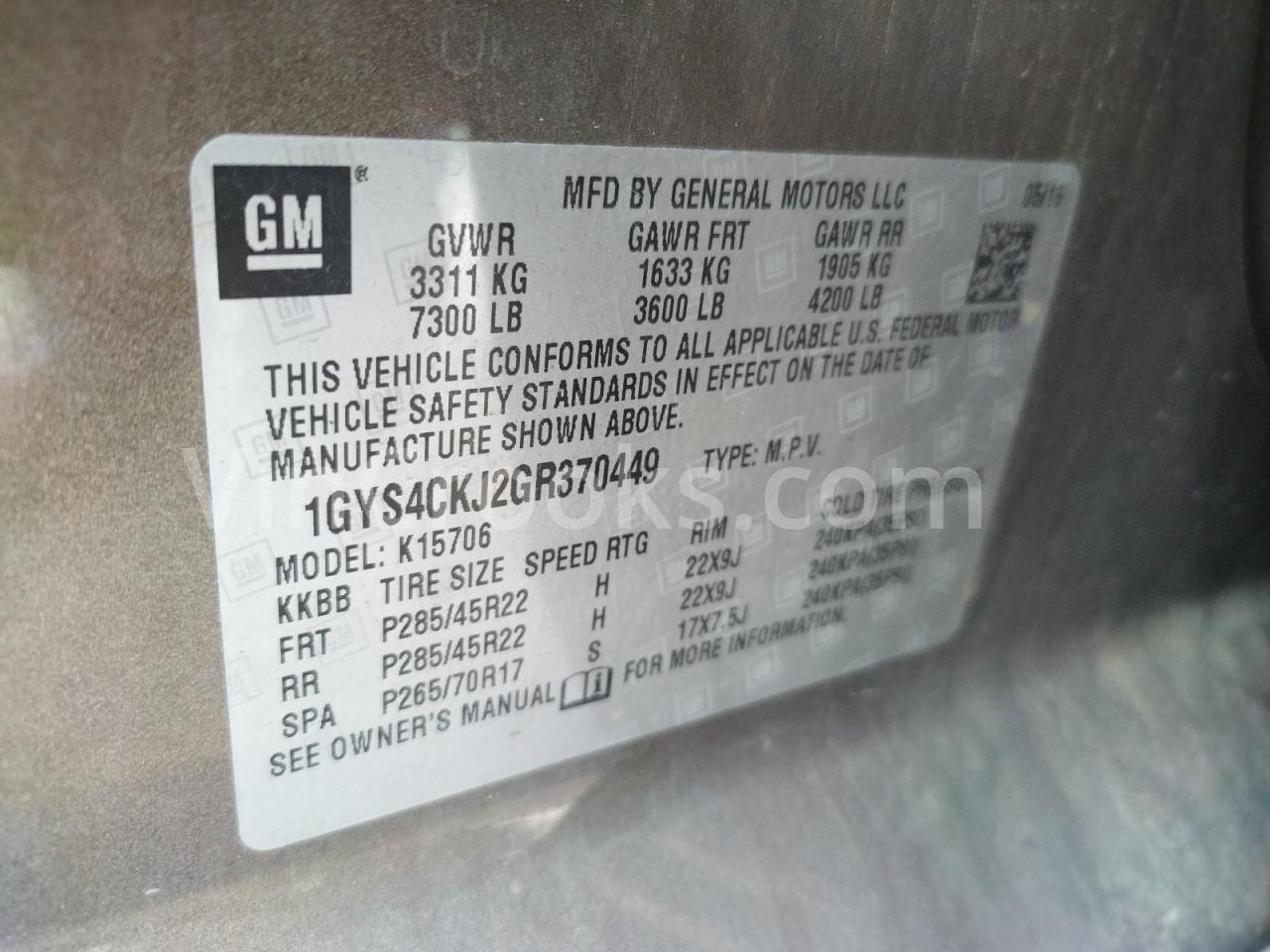 1GYS4CKJ2GR370449