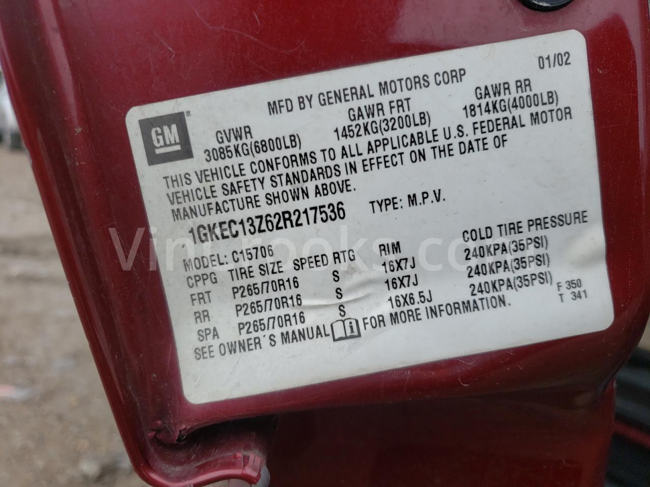 1GKEC13Z62R217536