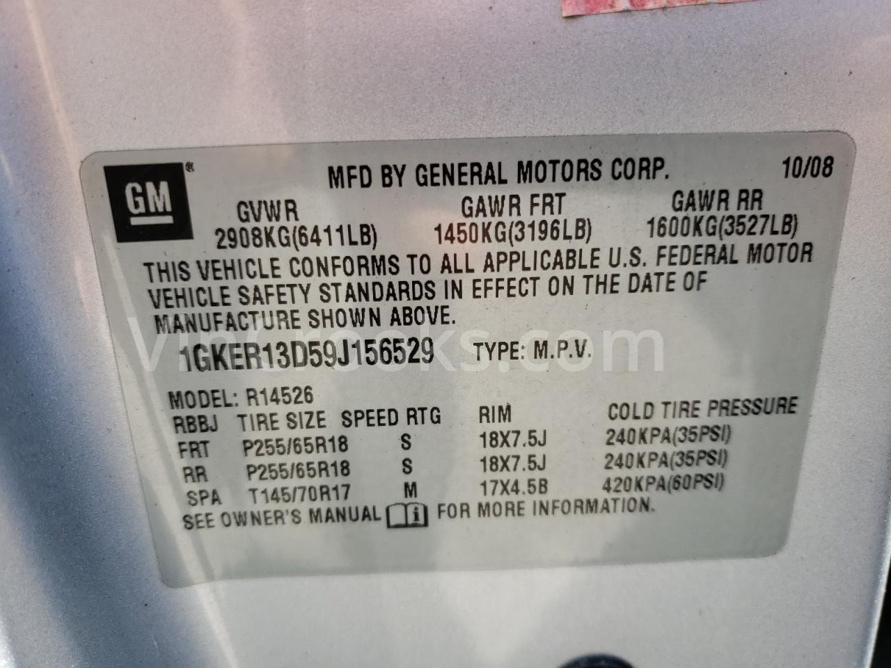 1GKER13D59J156529