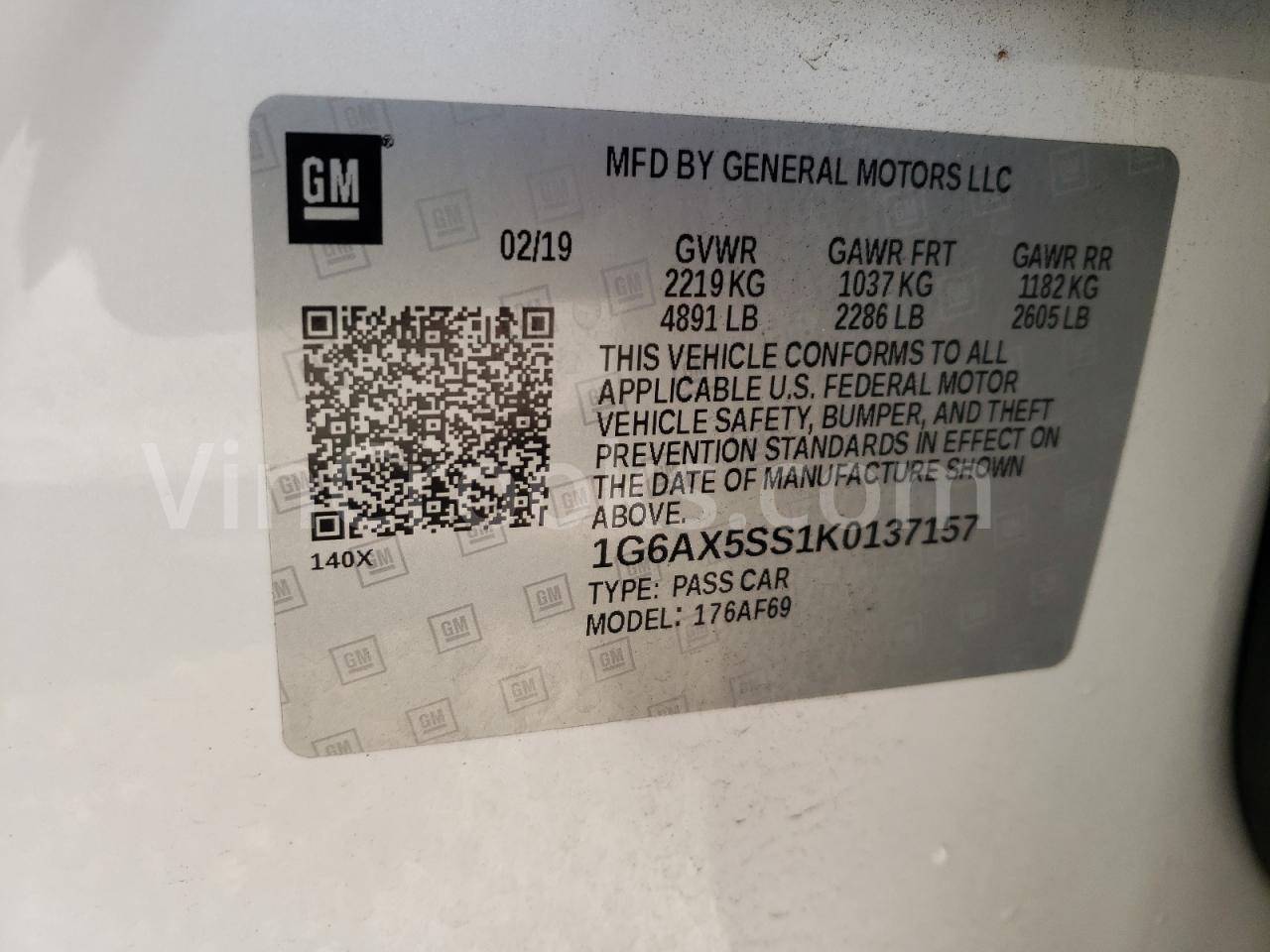 1G6AX5SS1K0137157
