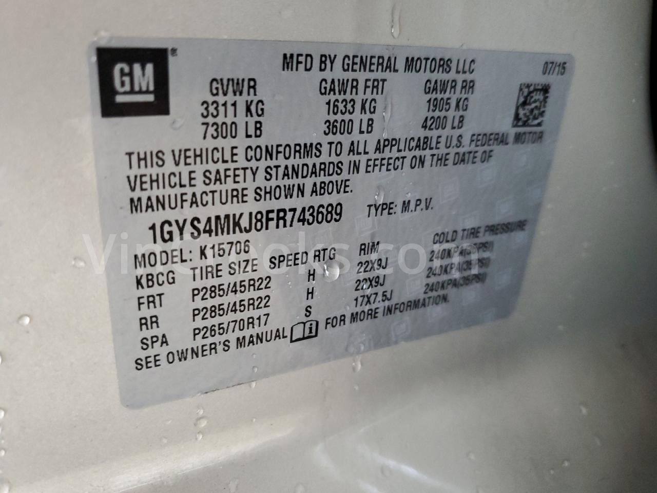 1GYS4MKJ8FR743689