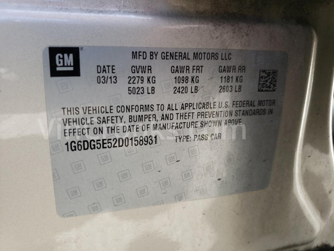 1G6DG5E52D0158931