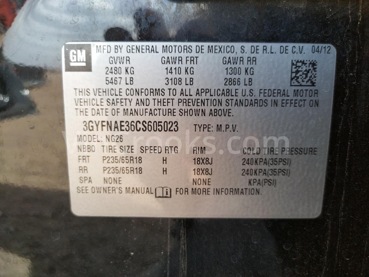 3GYFNAE36CS605023