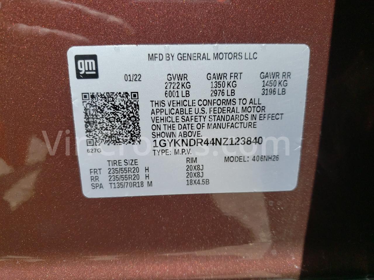 1GYKNDR44NZ123840