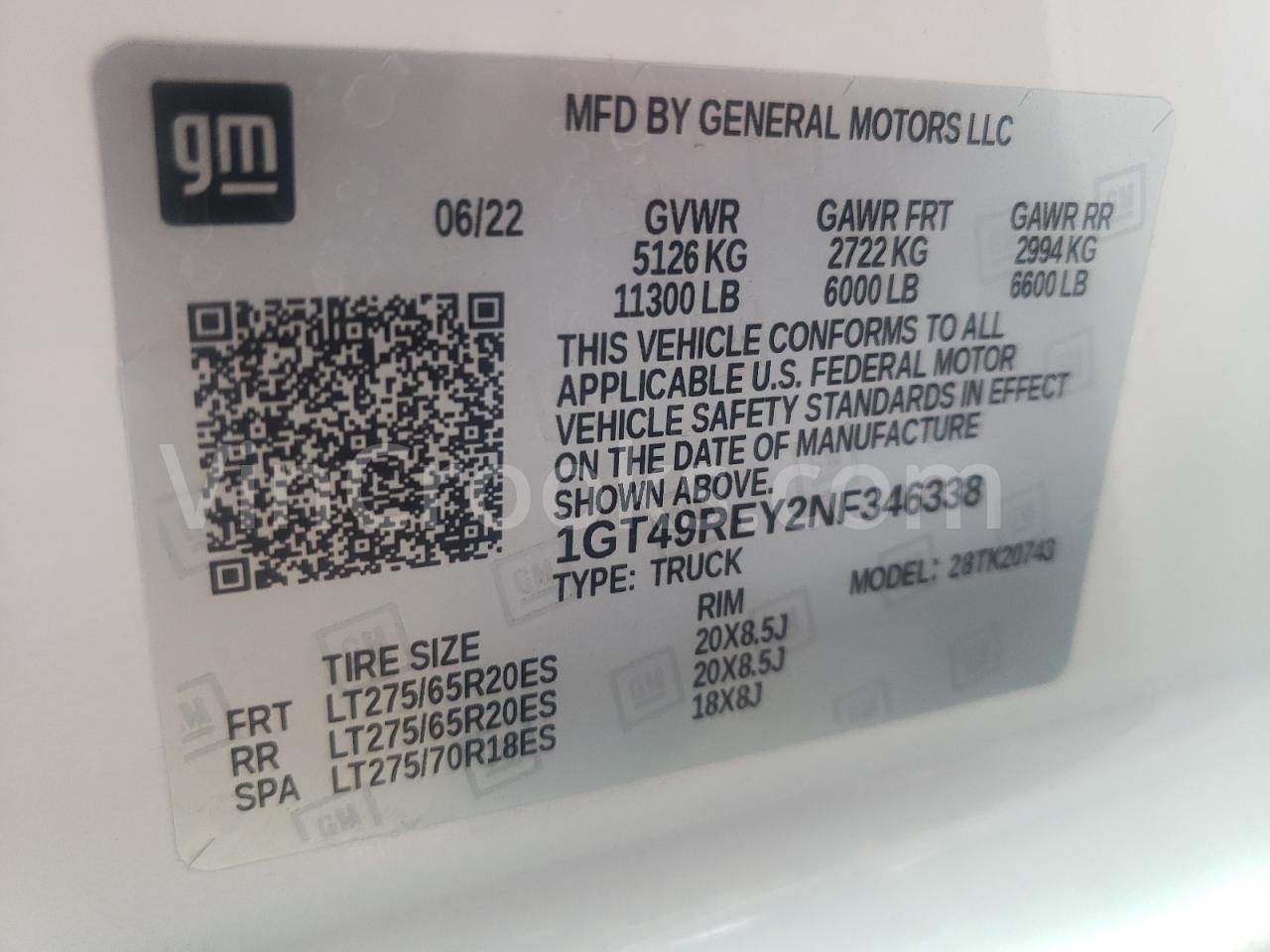 1GT49REY2NF346338