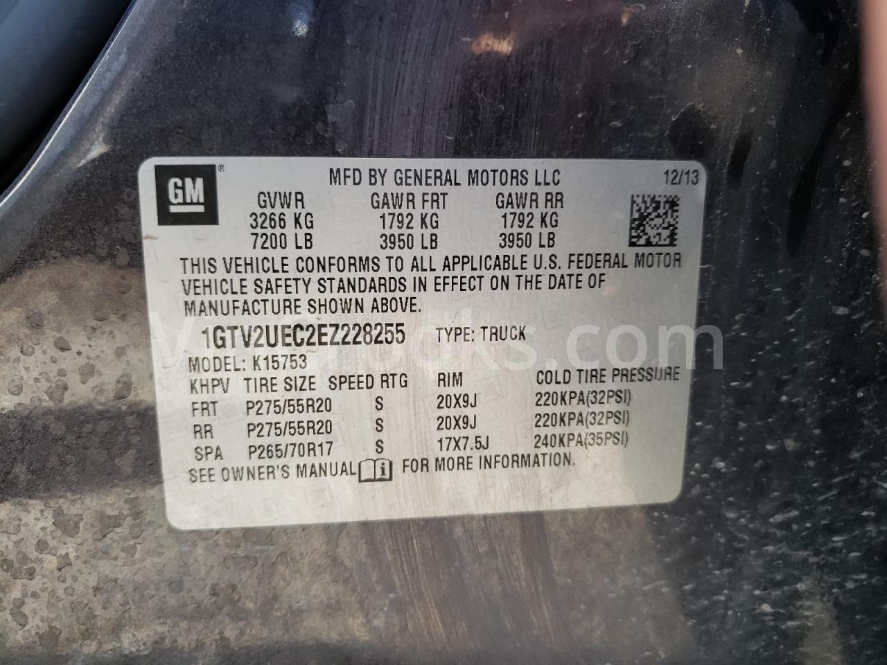 1GTV2UEC2EZ228255