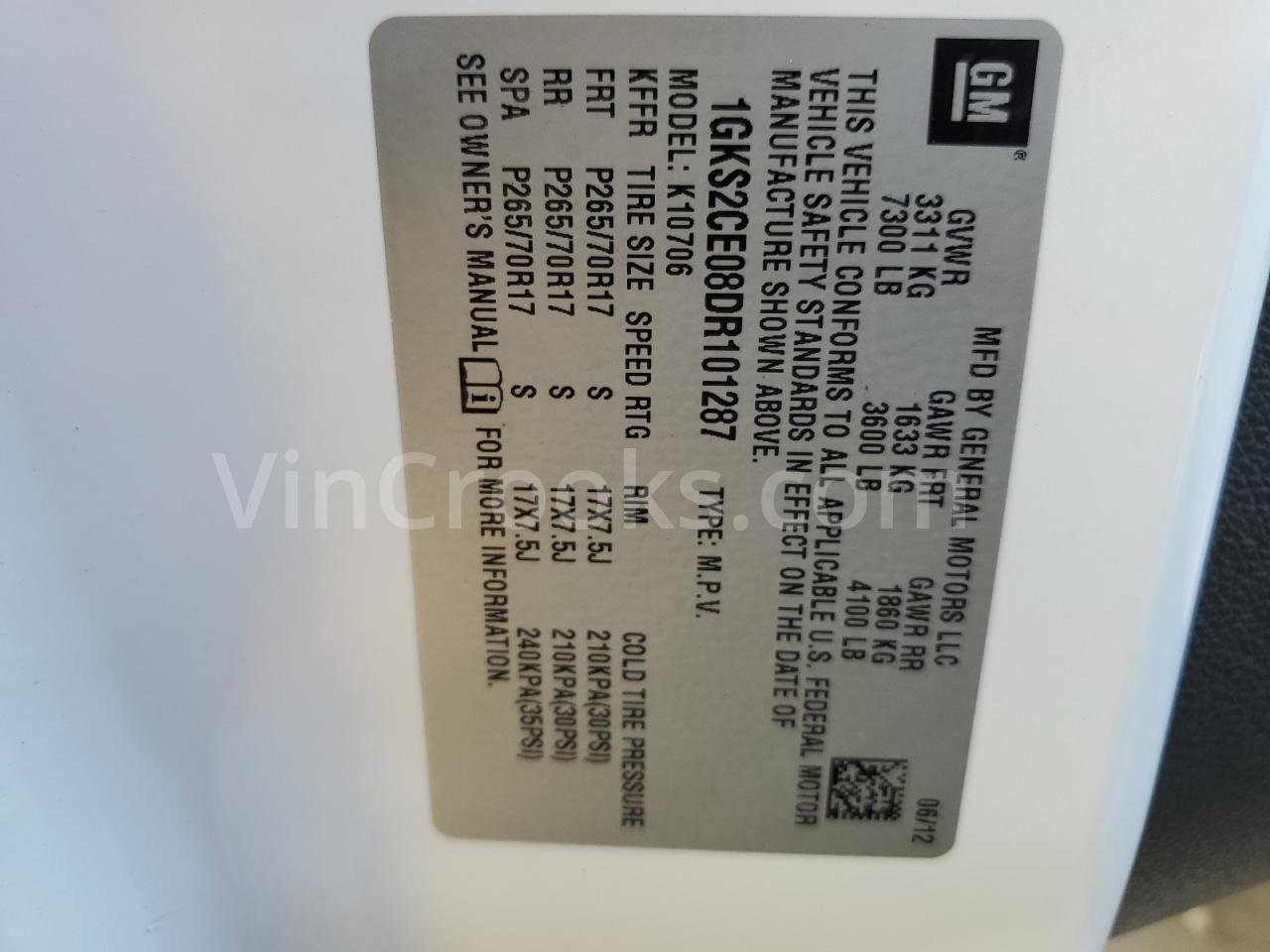 1GKS2CE08DR101287