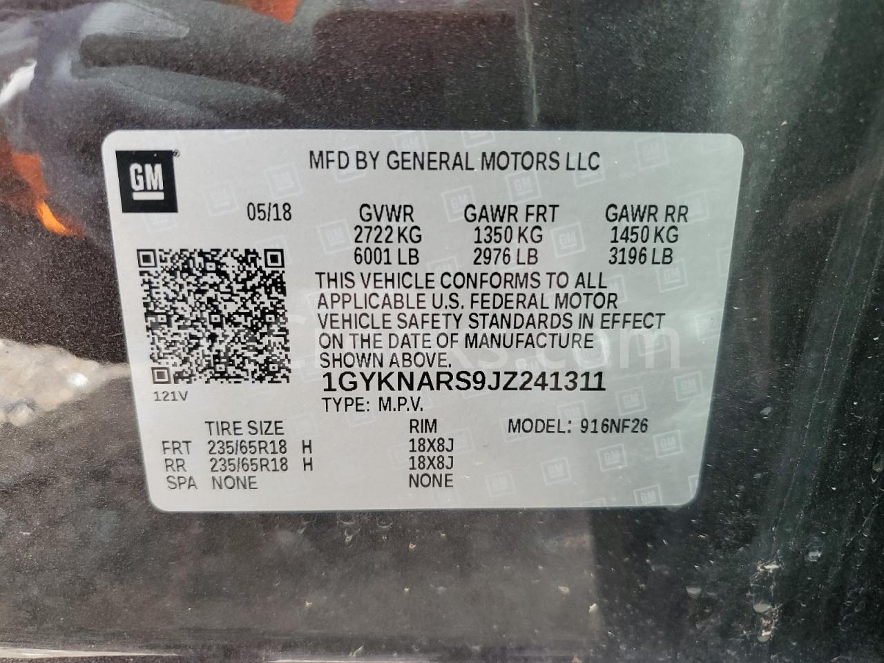 1GYKNARS9JZ241311