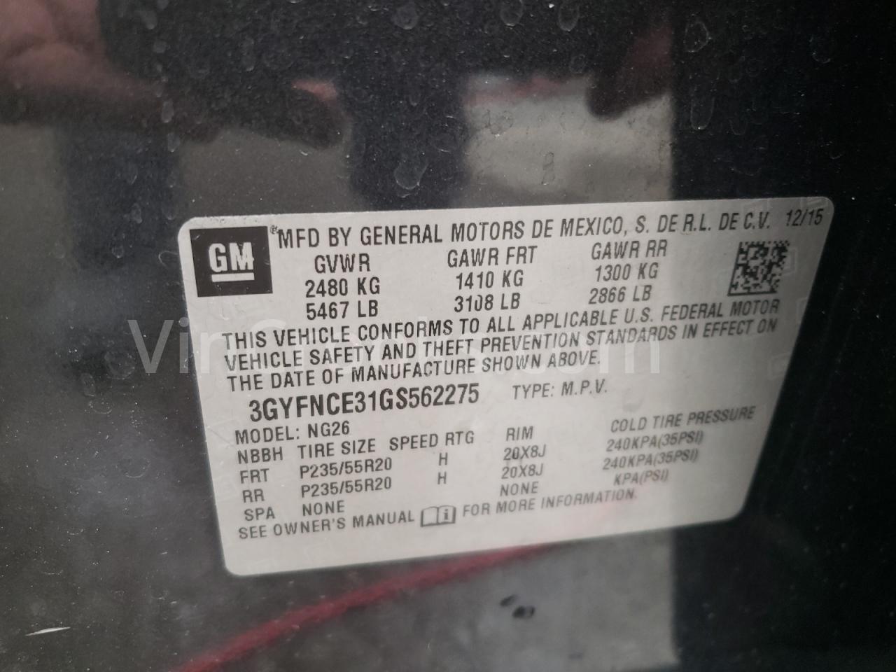 3GYFNCE31GS562275