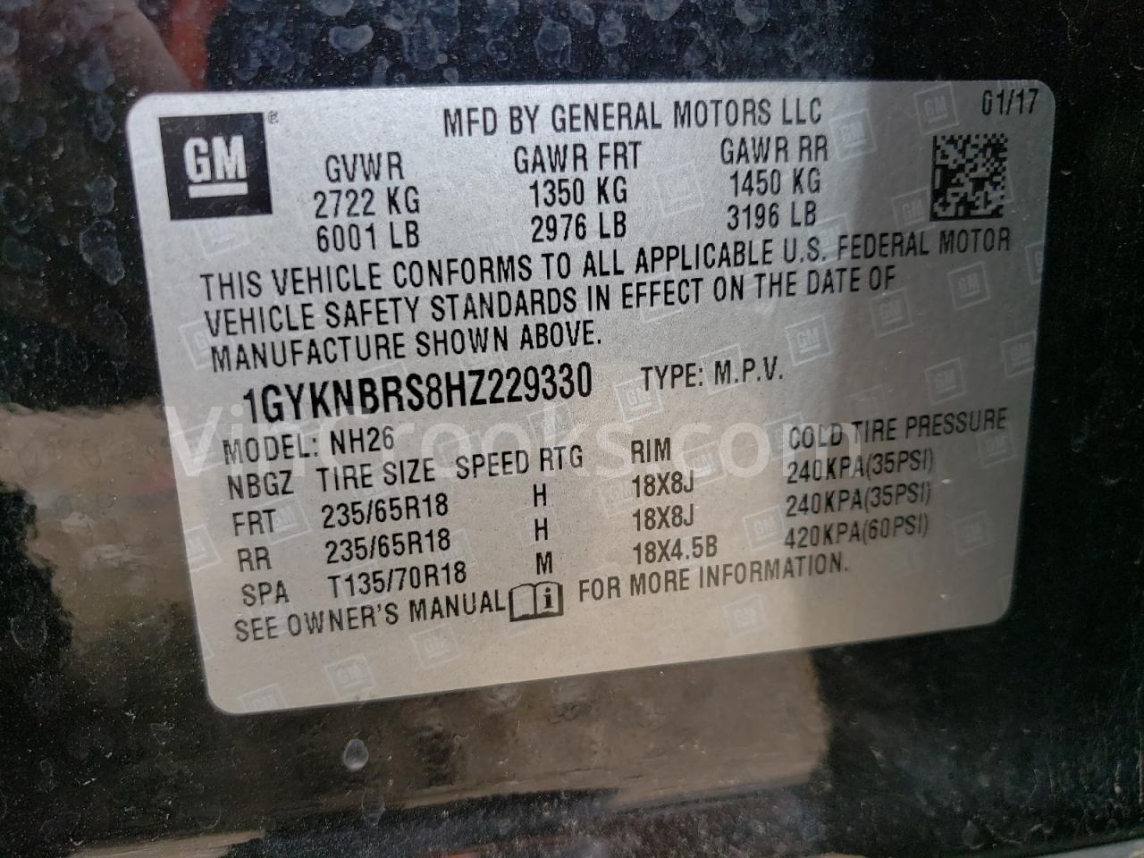 1GYKNBRS8HZ229330