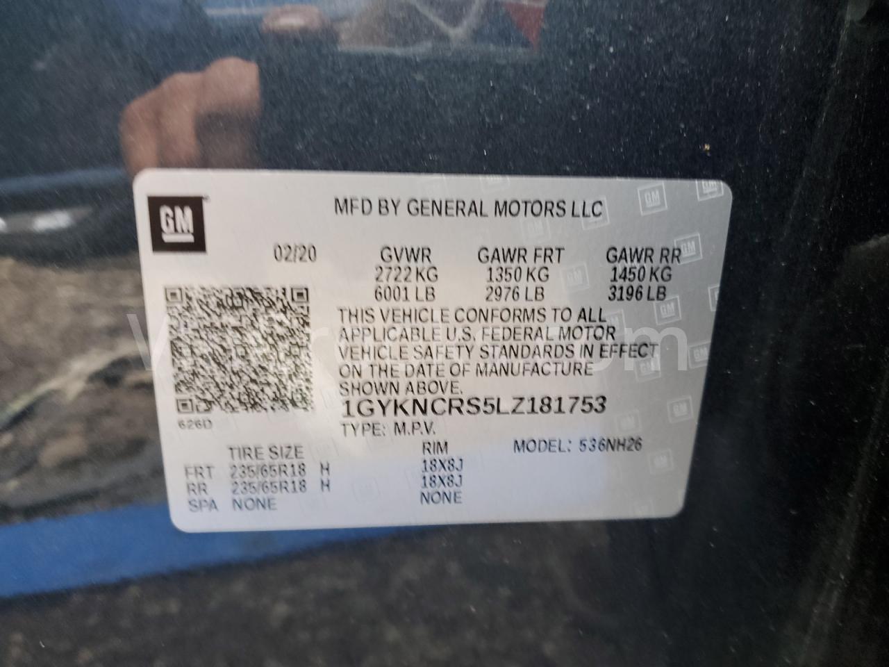 1GYKNCRS5LZ181753