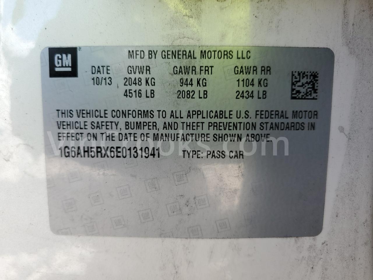 1G6AH5RX6E0131941