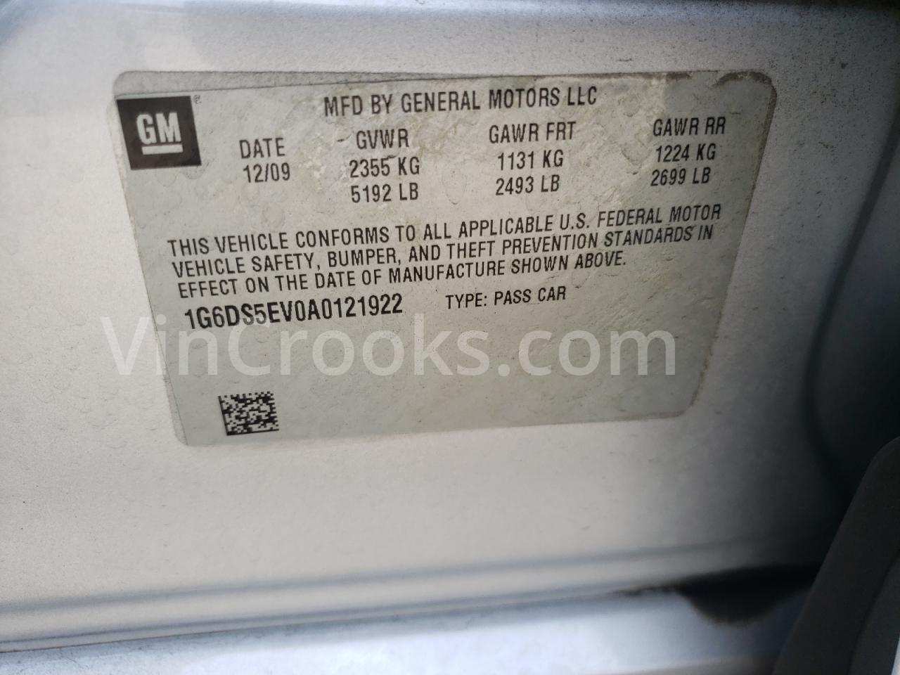 1G6DS5EV0A0121922