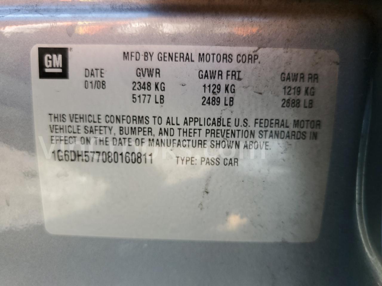 1G6DH577080160811