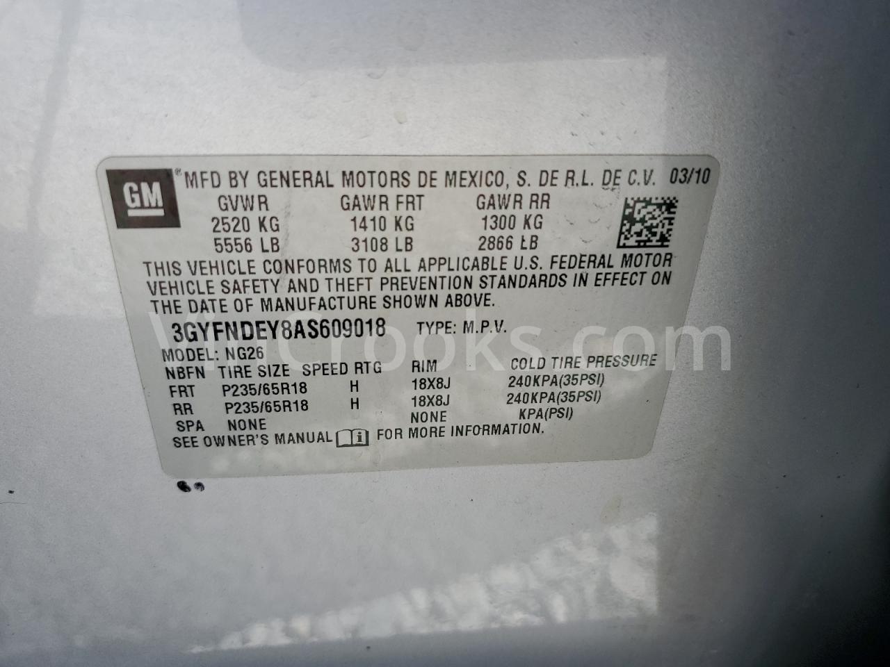 3GYFNDEY8AS609018