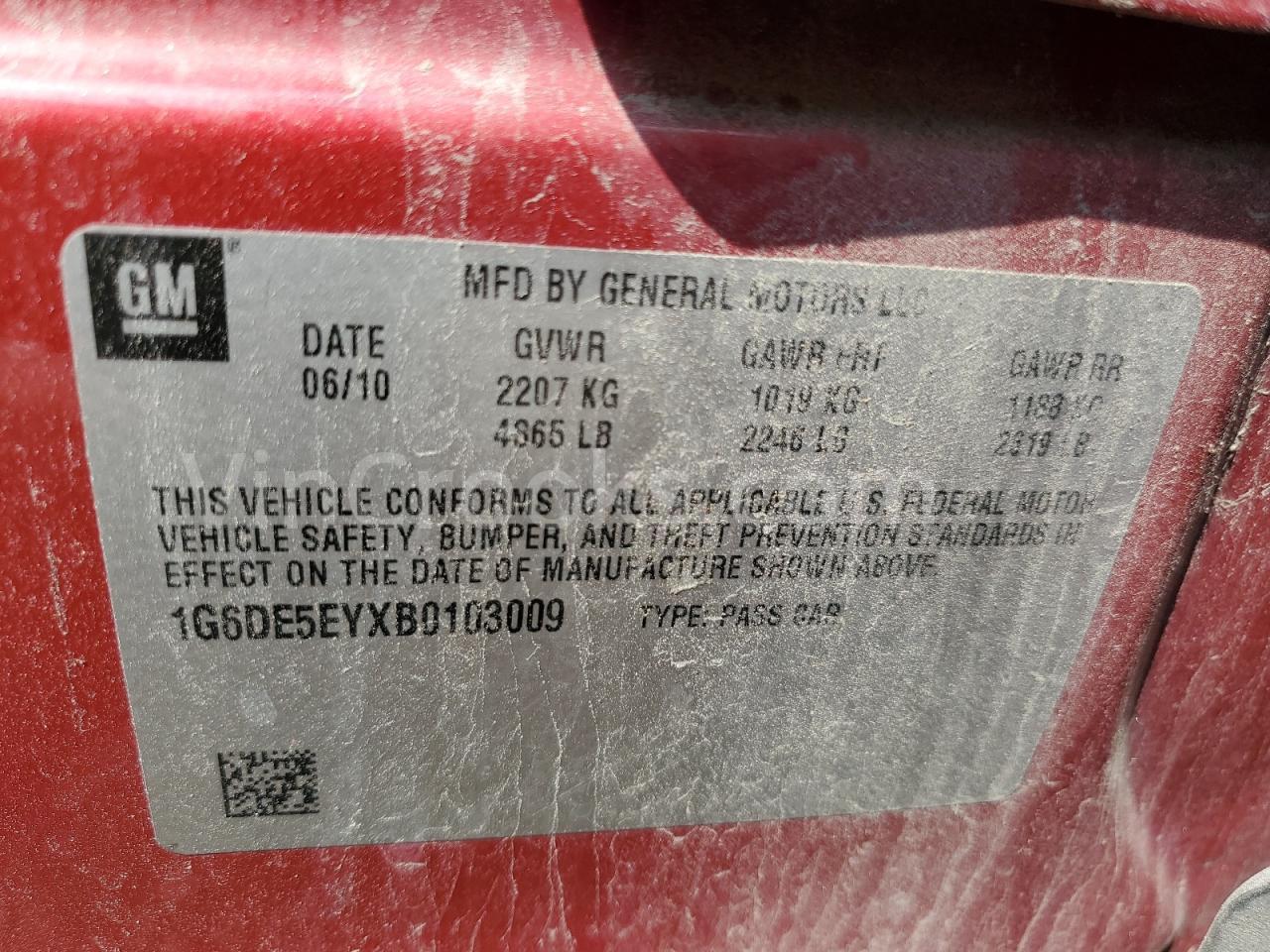 1G6DE5EYXB0103009