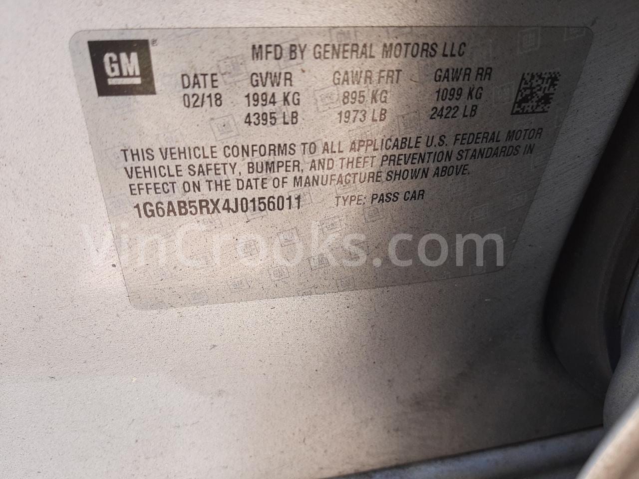 1G6AB5RX4J0156011