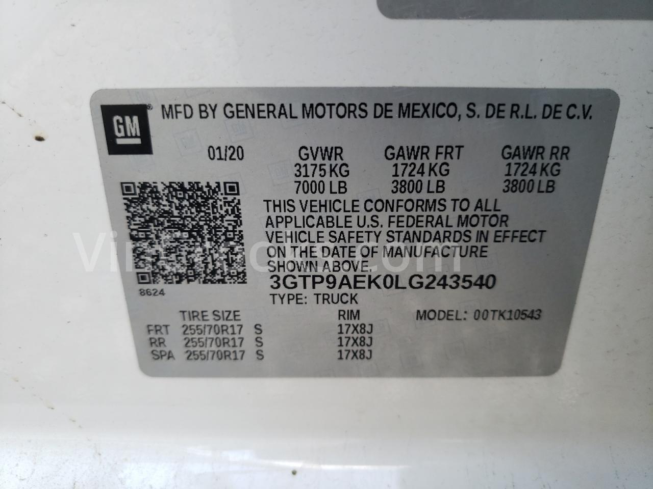 3GTP9AEK0LG243540