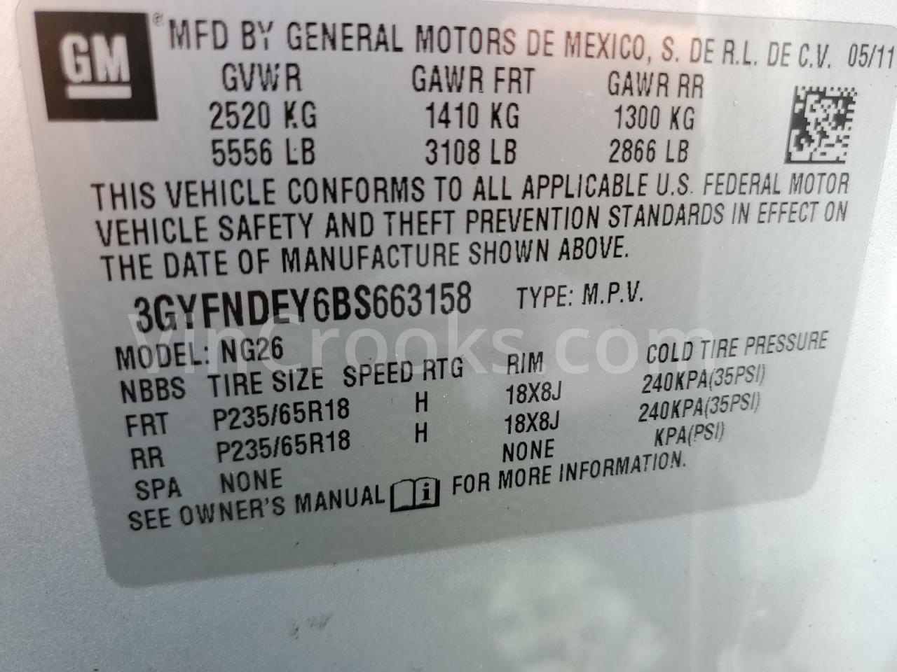 3GYFNDEY6BS663158