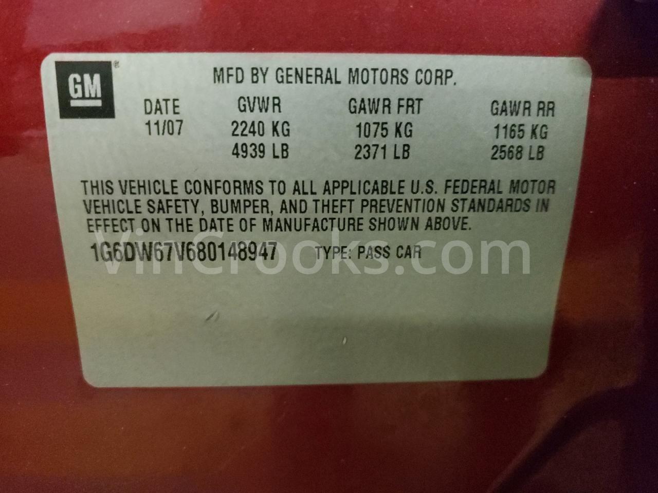 1G6DW67V680148947