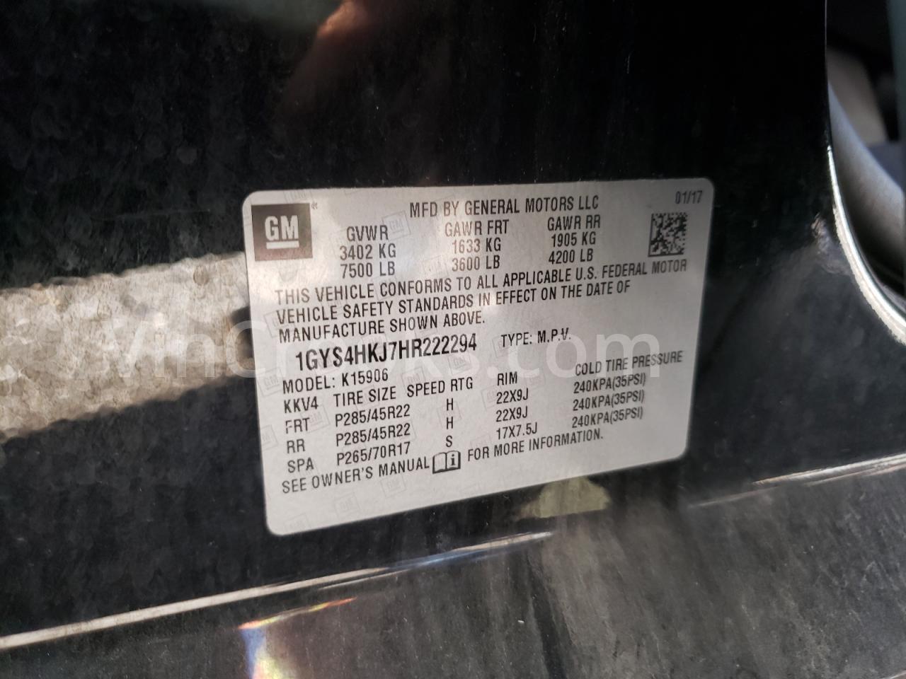 1GYS4HKJ7HR222294