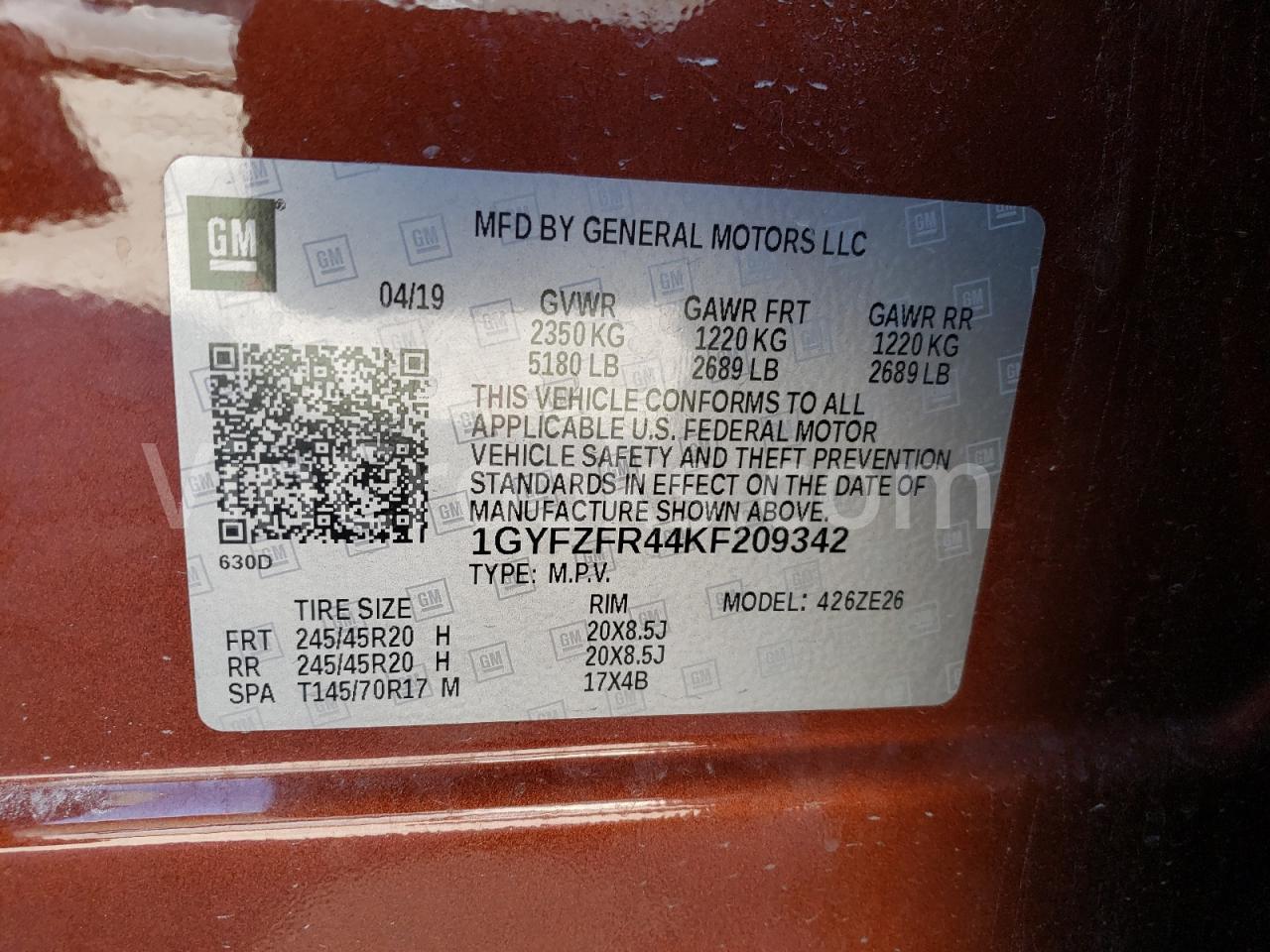 1GYFZFR44KF209342