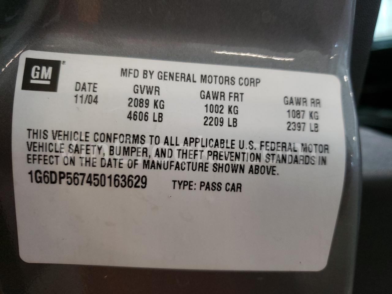1G6DP567450163629