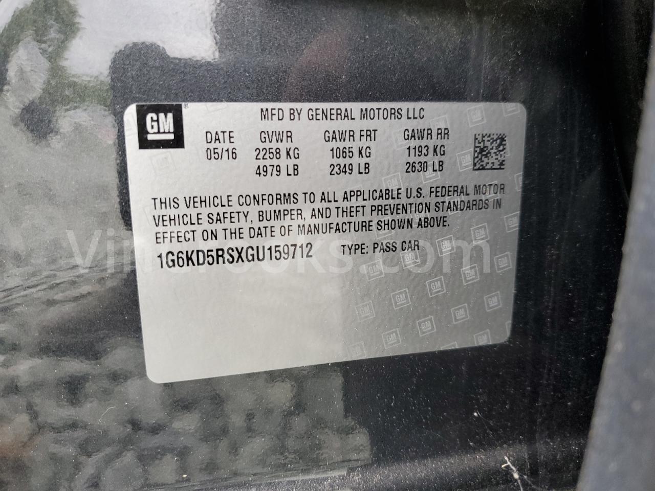 1G6KD5RSXGU159712