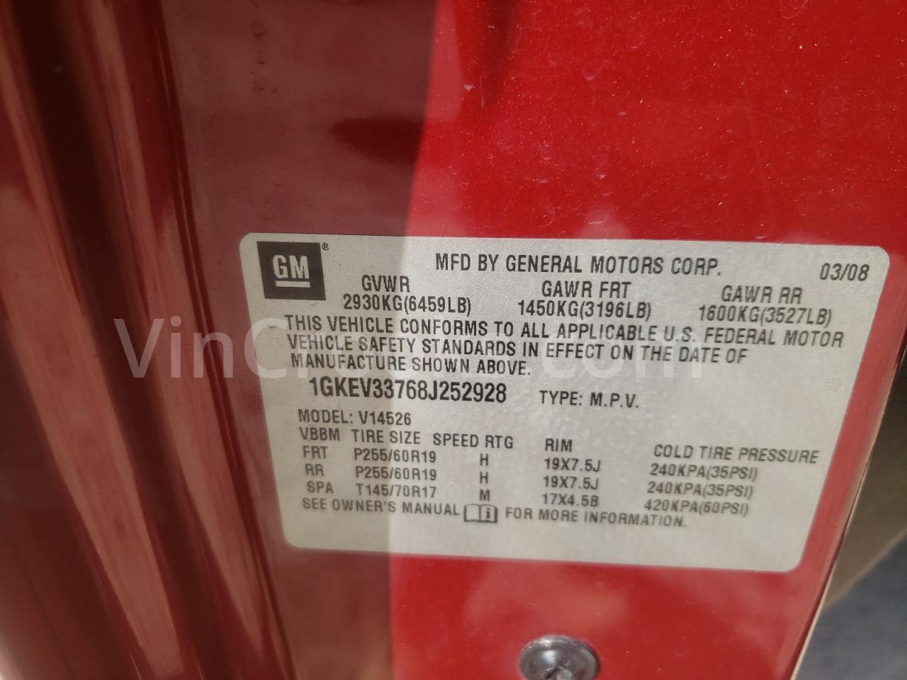 1GKEV33768J252928