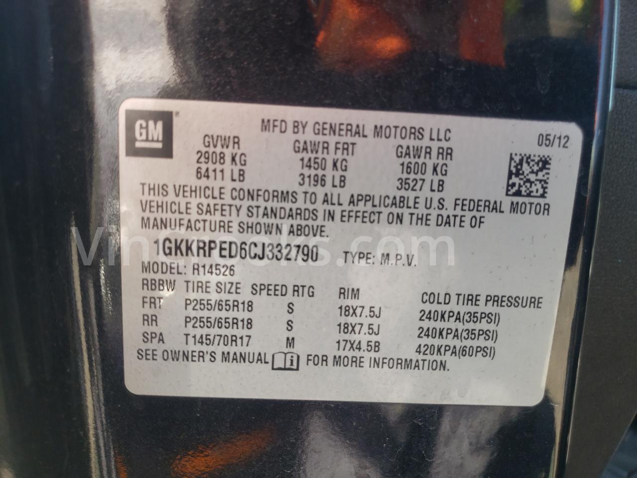 1GKKRPED6CJ332790