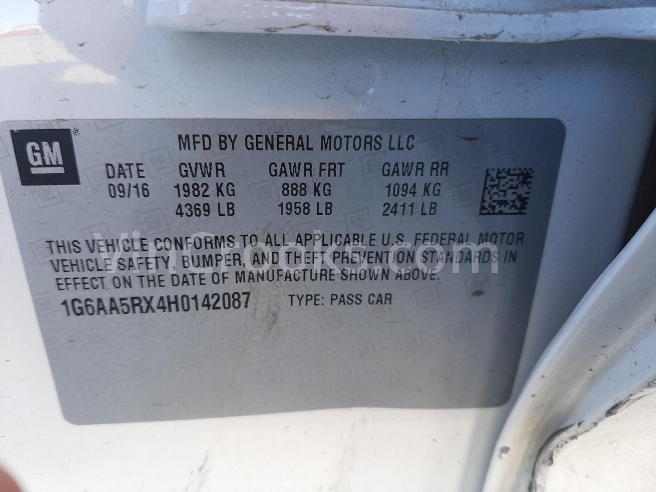 1G6AA5RX4H0142087