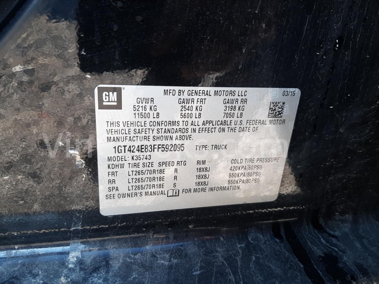 1GT424E83FF592095