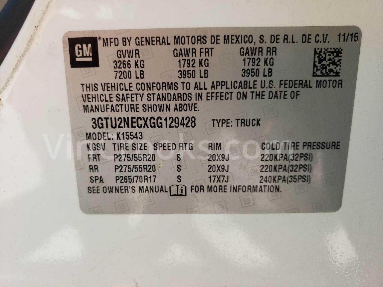 3GTU2NECXGG129428