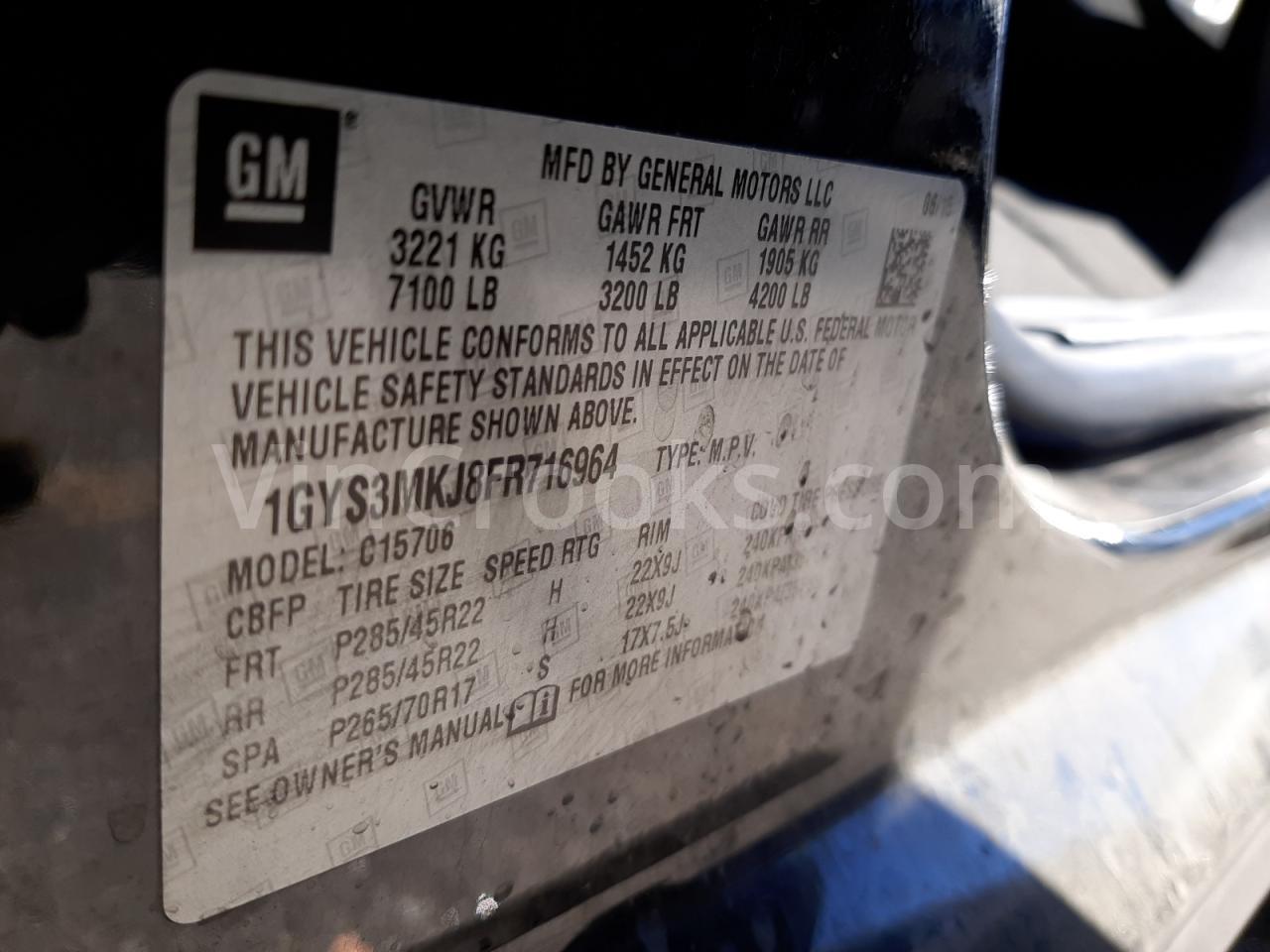 1GYS3MKJ8FR716964