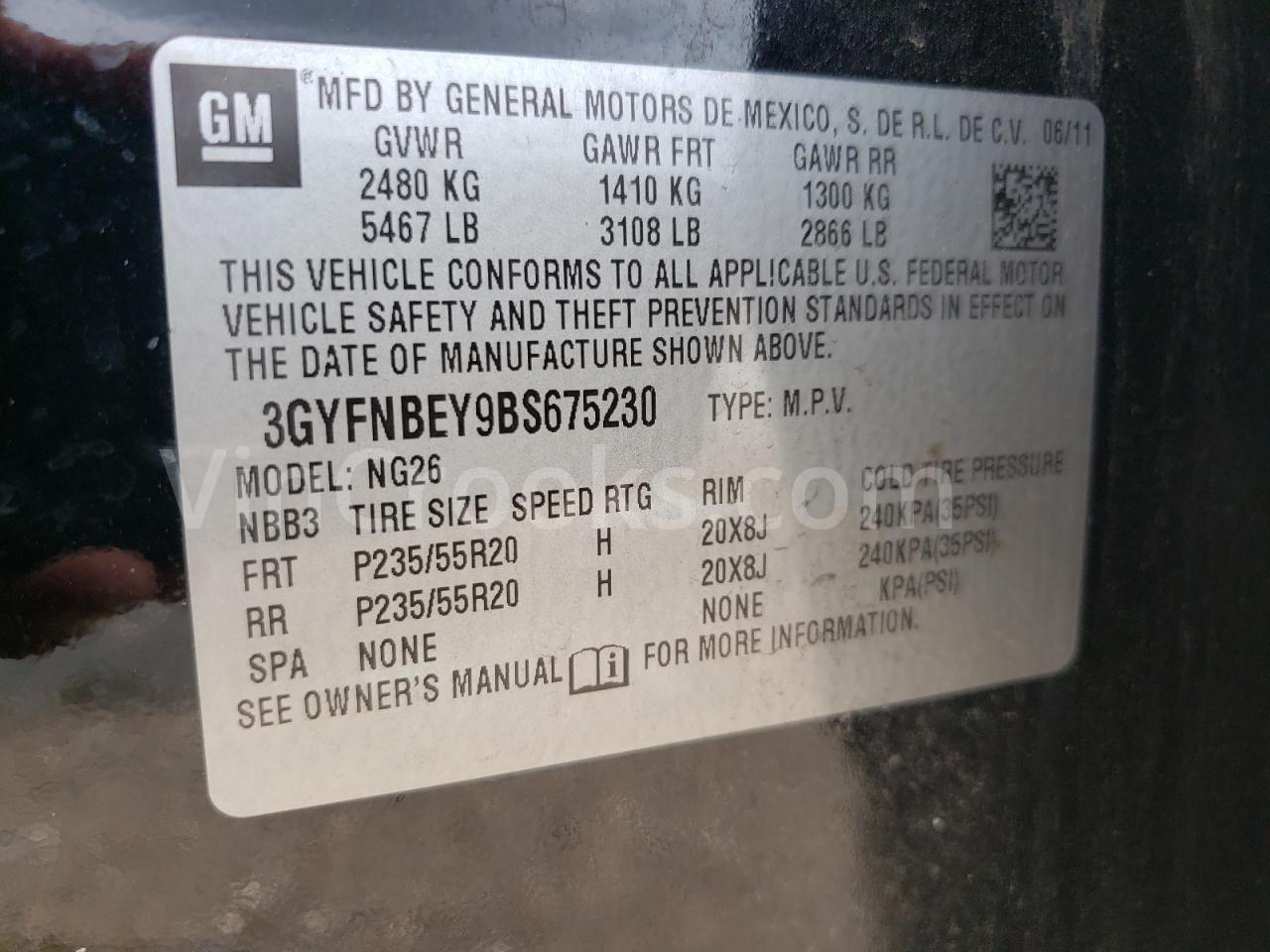 3GYFNBEY9BS675230