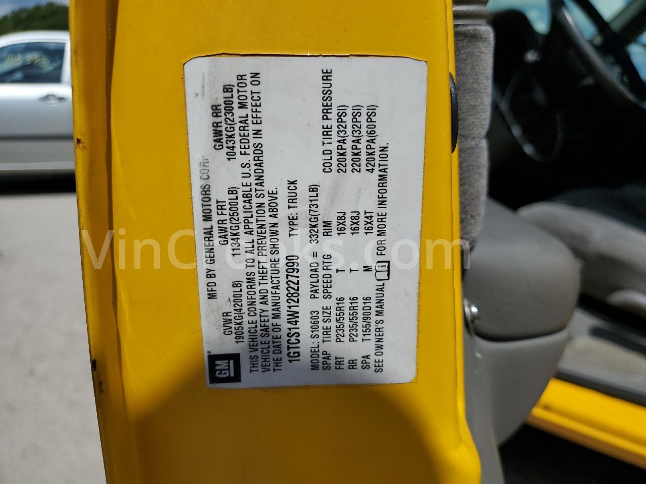 1GTCS14W128227990
