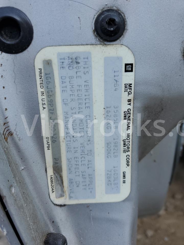 1G6JG69P7FJ500326