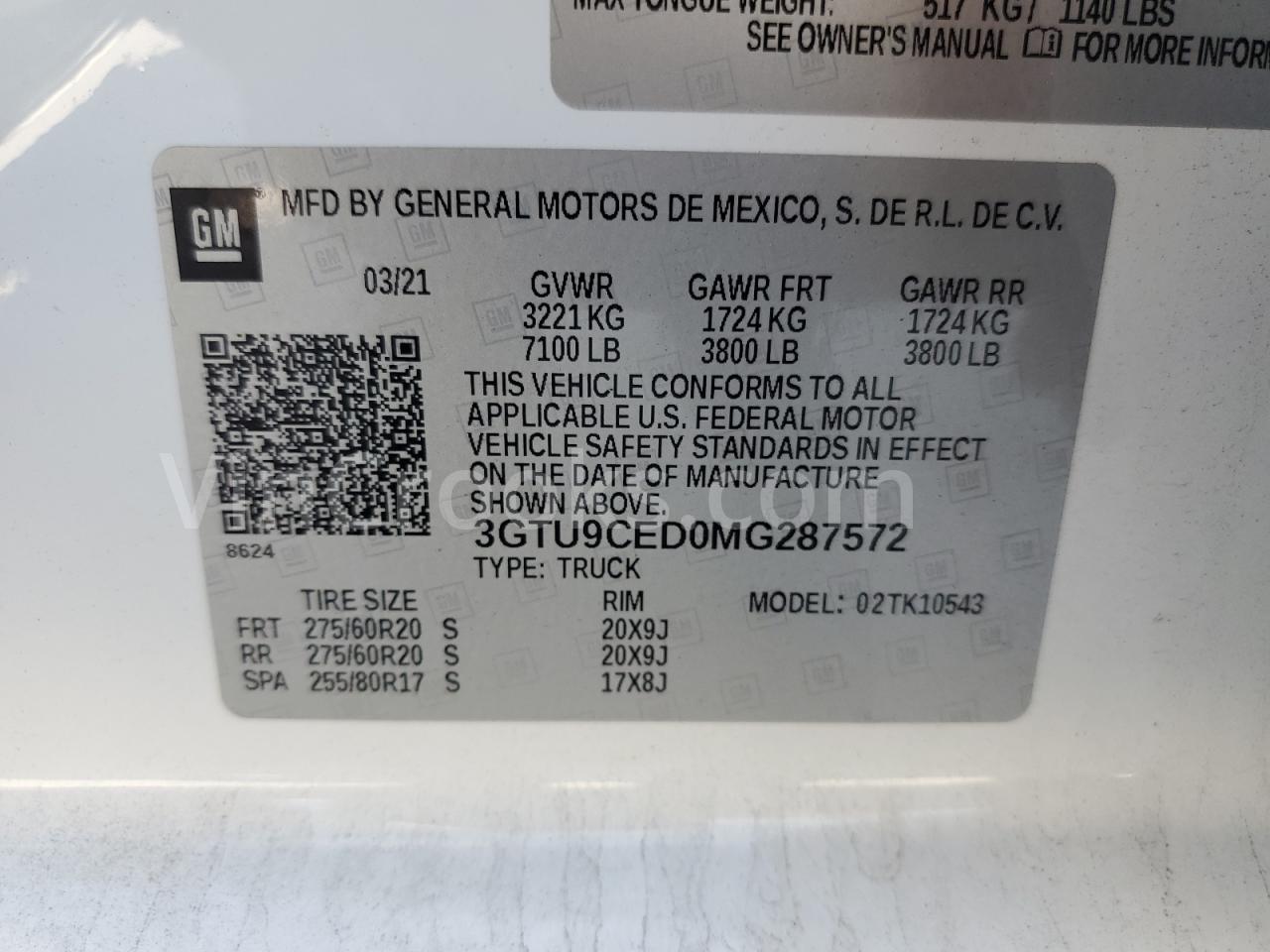 3GTU9CED0MG287572