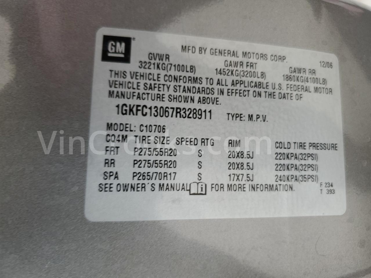 1GKFC13067R328911