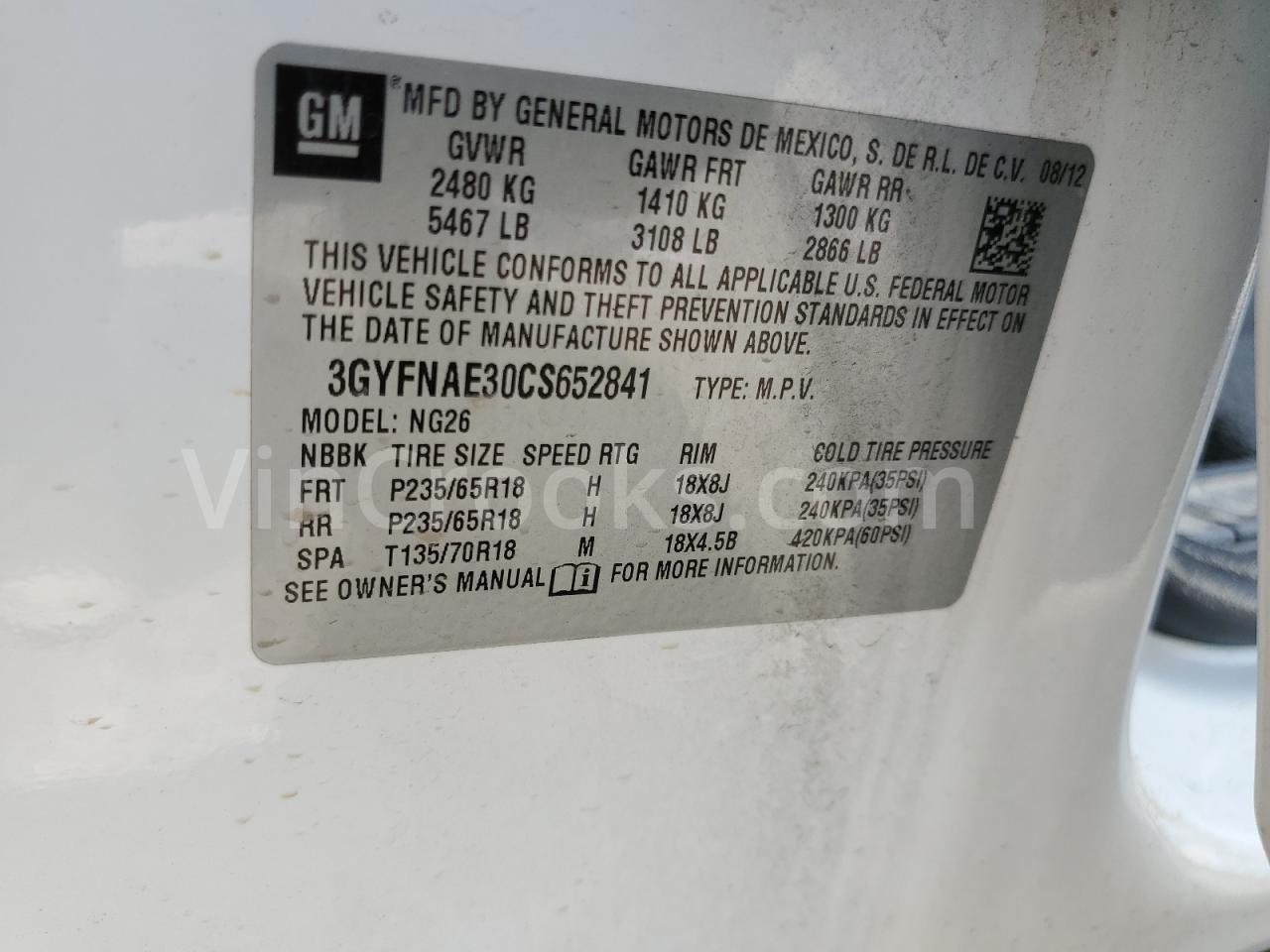3GYFNAE30CS652841