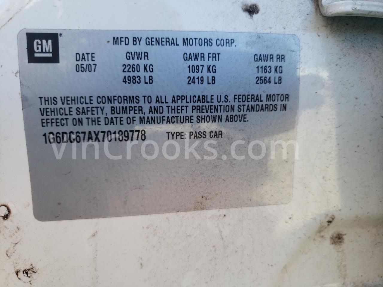1G6DC67AX70189778