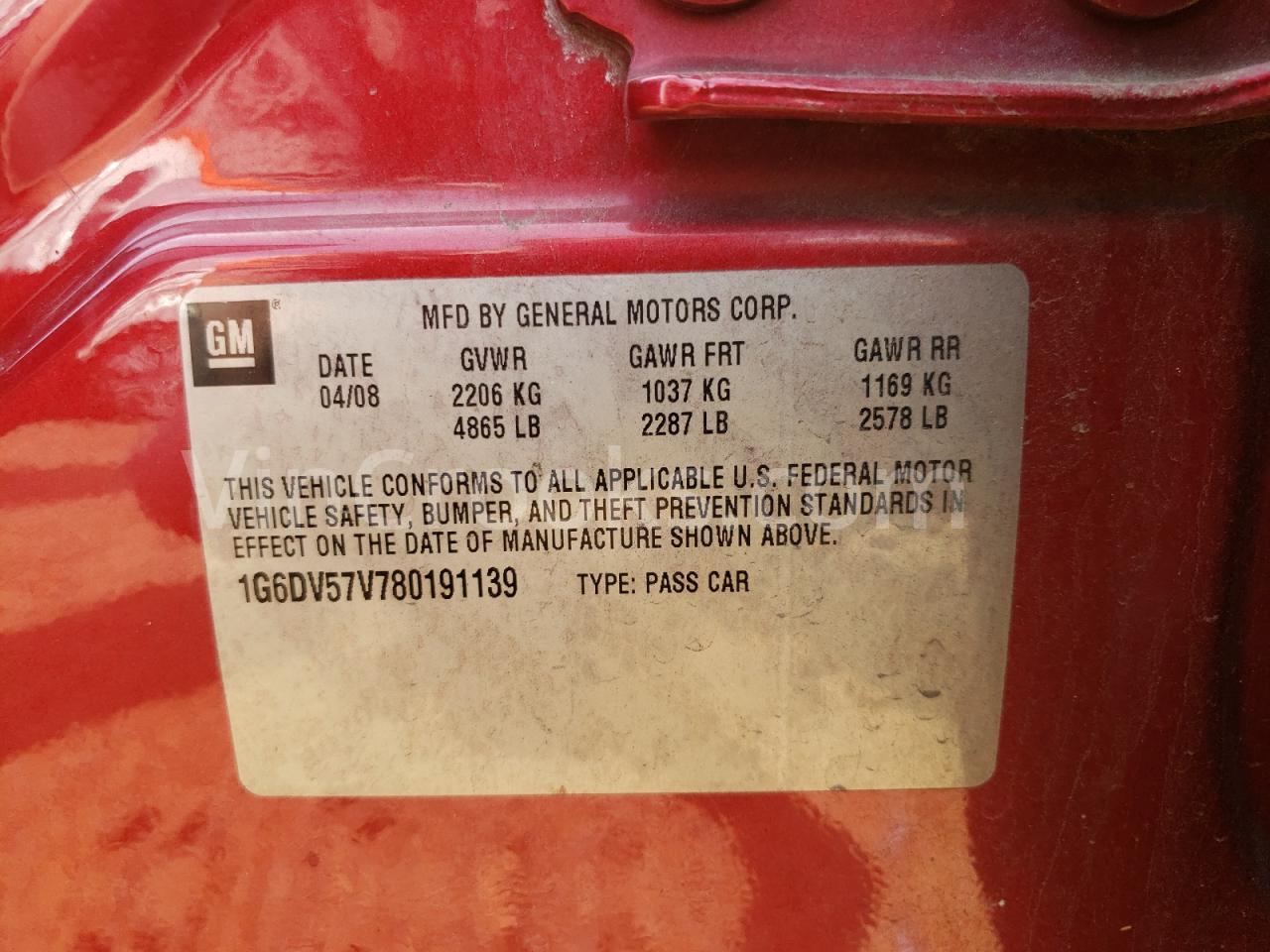 1G6DV57V780191139